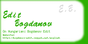 edit bogdanov business card